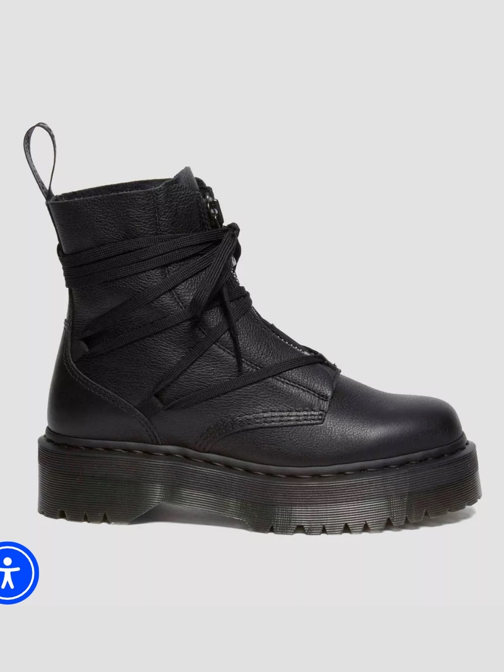 JARRICK II LACED LEATHER PLATFORM BOOTS - Picture 5 of 8